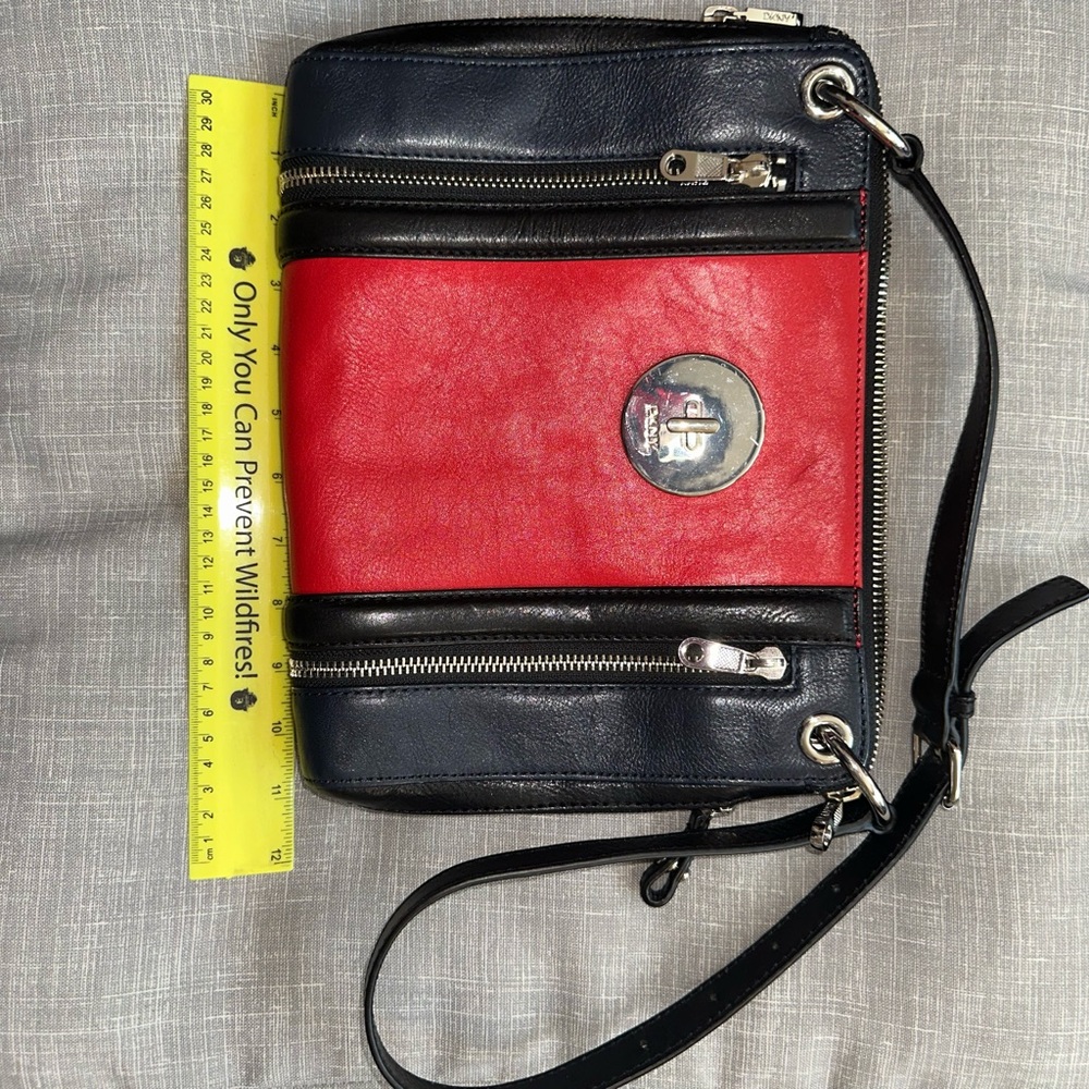 DKNY Red and Black Shoulder Bag